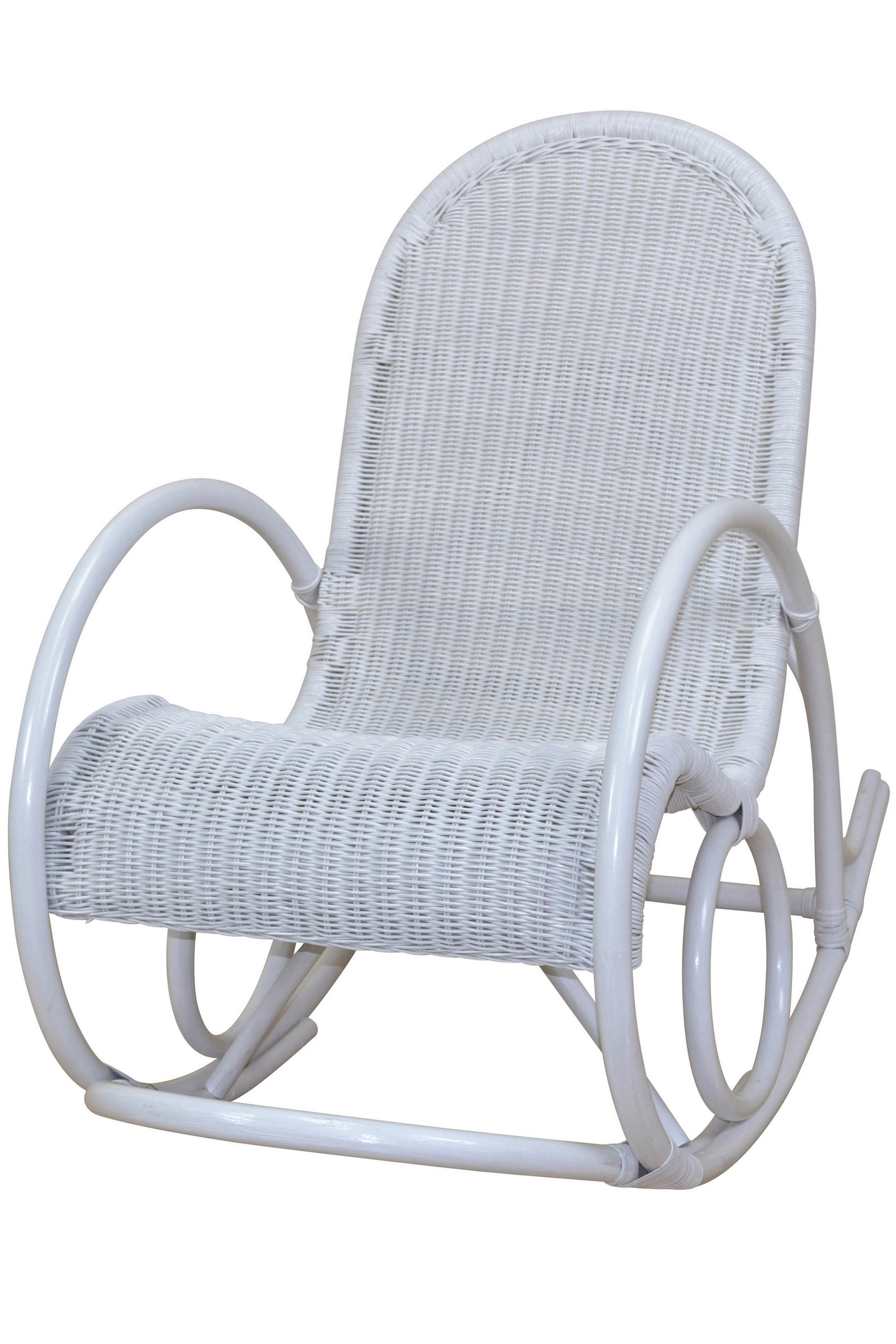 SCHAUKELSTUHL in Weiß  - Weiß, Natur, Holz (60/100/116cm) - MID.YOU