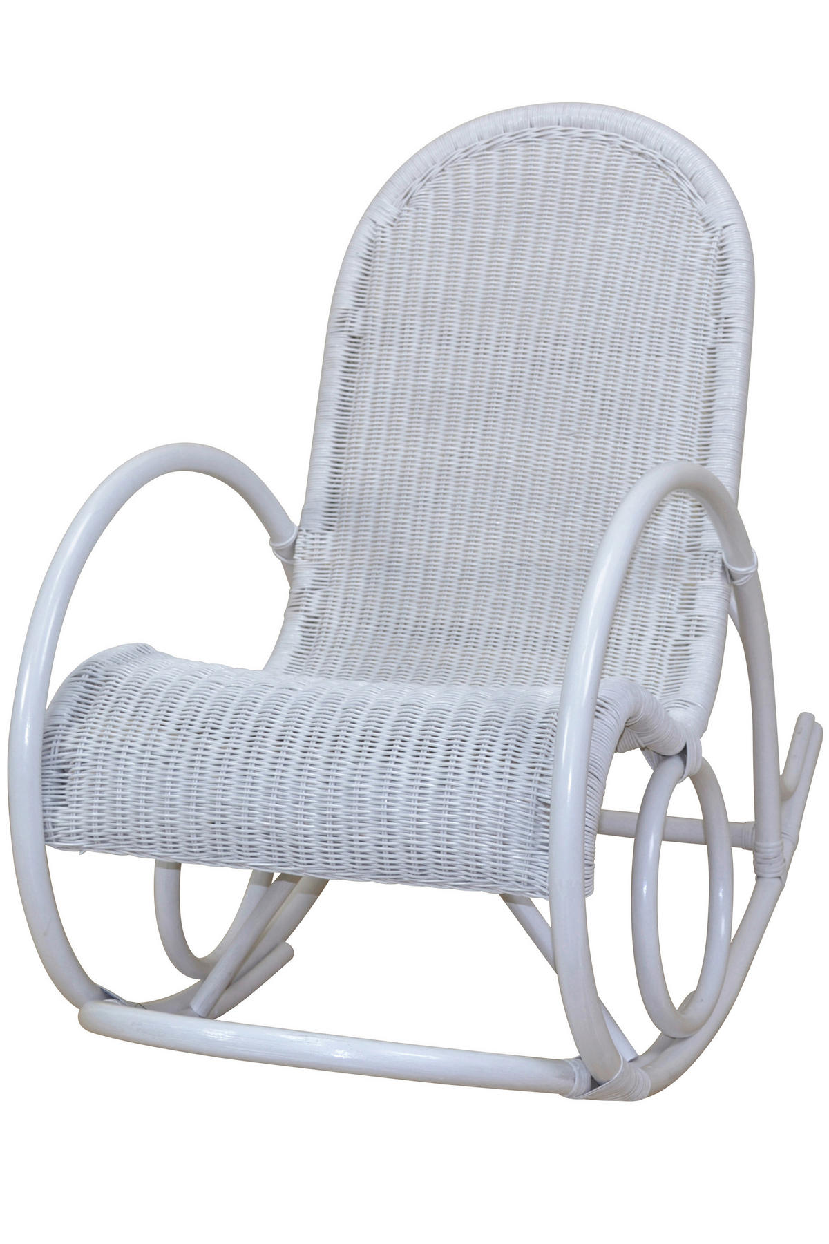 SCHAUKELSTUHL in Weiß  - Weiß, Natur, Holz (60/100/116cm) - MID.YOU