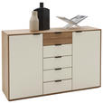 SIDEBOARD  in 150/94/44 cm  - Kaschmir/Eichefarben, Natur, Glas/Holz (150/94/44cm) - Valnatura