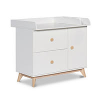 WICKELKOMMODE VIGGO  - Eichefarben/Weiß, Basics, Holzwerkstoff/Kunststoff (101/110-77/52cm) - Jimmylee