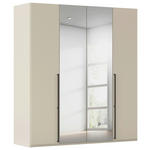 DREHTÜRENSCHRANK 201/223/61 cm,  in Champagner, 4-türig  - Chromfarben/Champagner, Basics, Glas/Holzwerkstoff (201/223/61cm) - Novel