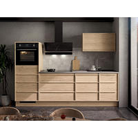 KÜCHENLEERBLOCK 264 cm   in Eichefarben  - Eichefarben/Anthrazit, Trend, Holzwerkstoff/Kunststoff (264cm) - P & B