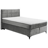 BOXSPRINGBETT 140/200 cm  in Grau, Orange  - Schwarz/Orange, Design, Holzwerkstoff/Kunststoff (140/200cm) - Xora