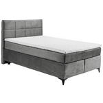 BOXSPRINGBETT 140/200 cm  in Grau, Orange  - Schwarz/Orange, Design, Holzwerkstoff/Kunststoff (140/200cm) - Xora