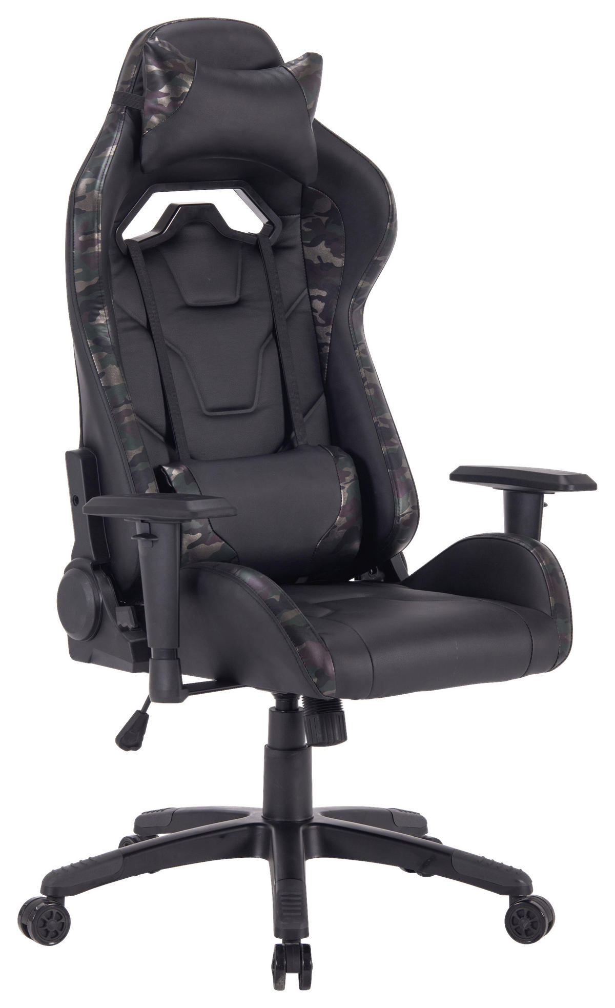 GAMINGSTUHL Grün, Schwarz Metall, Kunststoff, Textil   - Schwarz/Grün, MODERN, Kunststoff/Textil (68/124-134/60cm) - MID.YOU