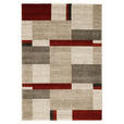 WEBTEPPICH 120/170 cm Palazzo Bloc  - Beige/Rot, KONVENTIONELL, Textil (120/170cm) - Novel