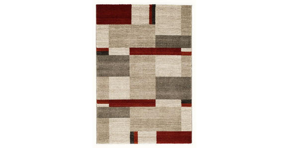 WEBTEPPICH 120/170 cm Palazzo Bloc  - Beige/Rot, KONVENTIONELL, Textil (120/170cm) - Novel