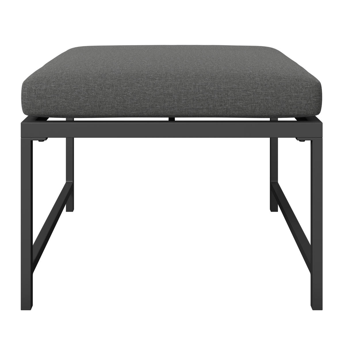 LOUNGEGARNITUR 2-teilig   191,5/81/67 cm Stahl  - Dunkelgrau, MODERN, Textil/Metall (191,5/81/67cm) - Ambia Garden