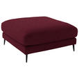 ECKSOFA  in Flachgewebe Rot  253/177 cm  - Rot/Schwarz, Design, Textil/Metall (253/177cm) - Dieter Knoll