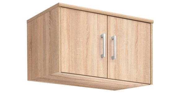 AUFSATZSCHRANK - Silberfarben/Sonoma Eiche, KONVENTIONELL, Holzwerkstoff/Metall (72/43/36cm) - Xora
