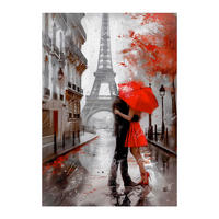 LEINWANDBILD Städte, Menschen 70/100 cm  - Multicolor, Basics, Holz/Textil (70/100cm)