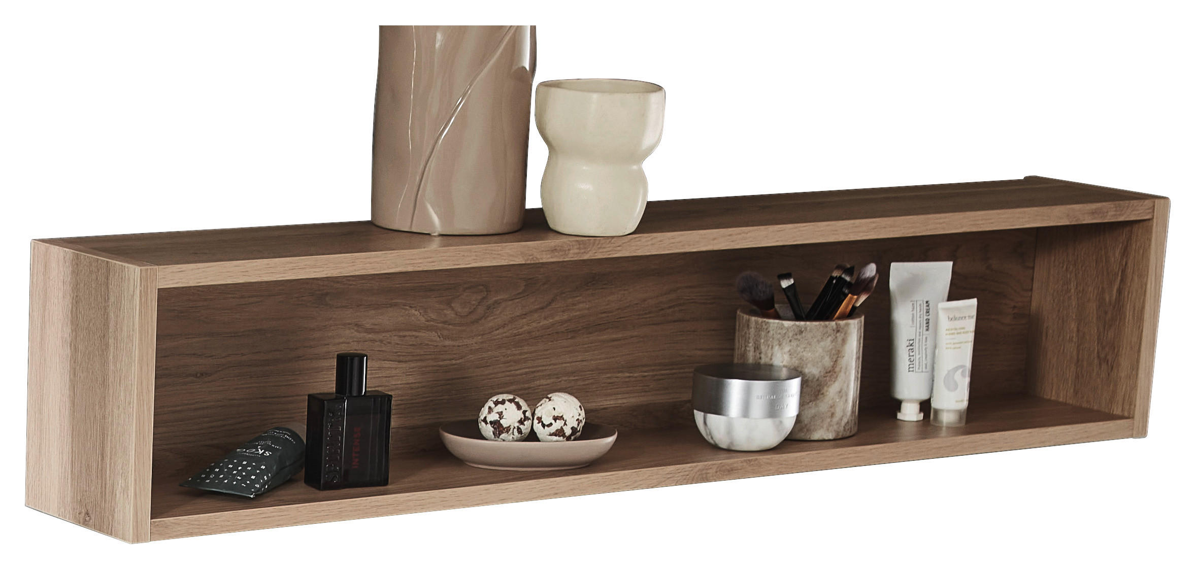 BADEZIMMERREGAL 100/20/15 cm  - Eichefarben, Design, Holzwerkstoff (100/20/15cm) - Novel