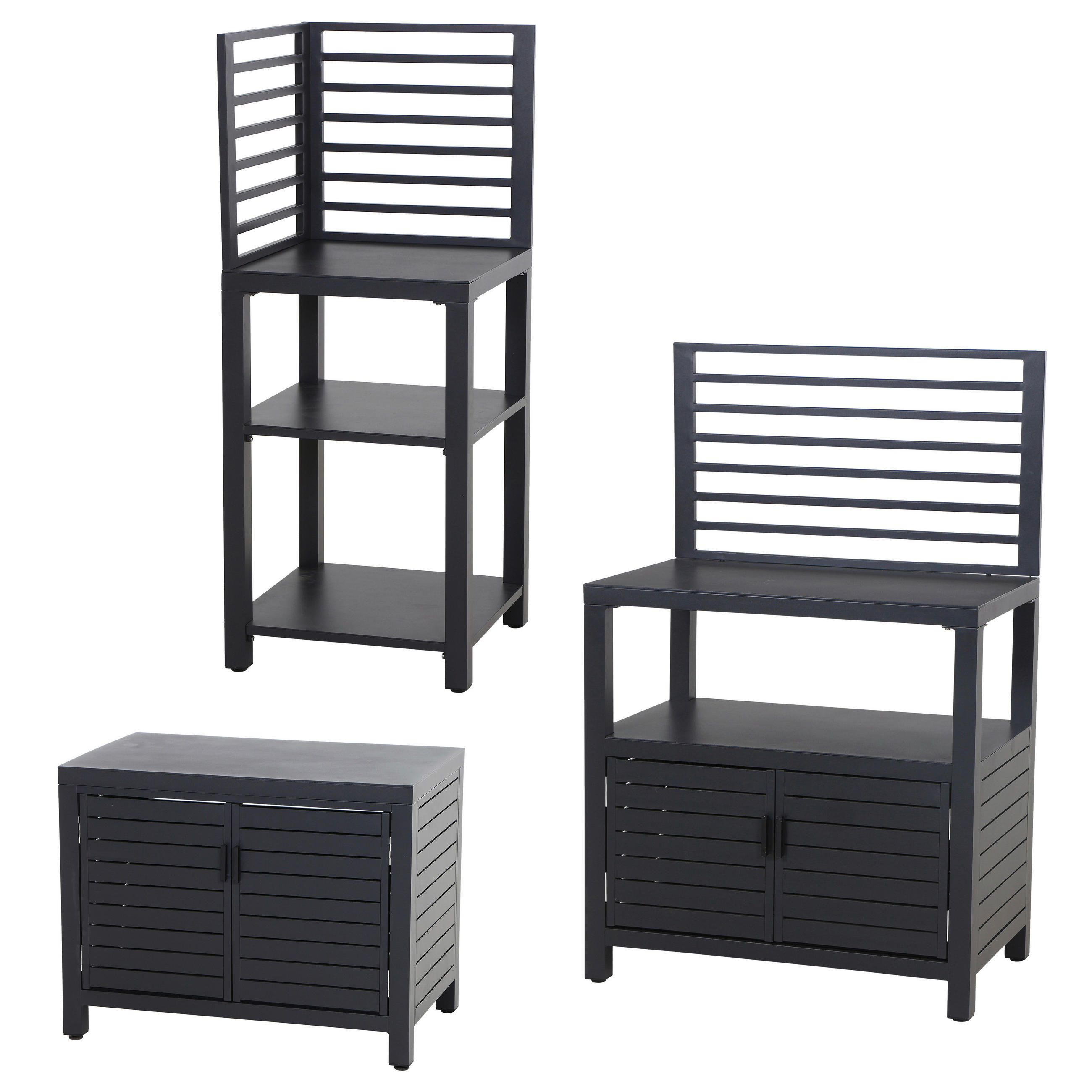 OUTDOORKÜCHE - Anthrazit, Basics, Metall (236/90/56cm) - Siena Garden