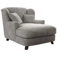 XXL-SESSEL Silberfarben  - Dunkelbraun/Silberfarben, Modern, Holzwerkstoff/Textil (109/104/145cm) - Sit & More