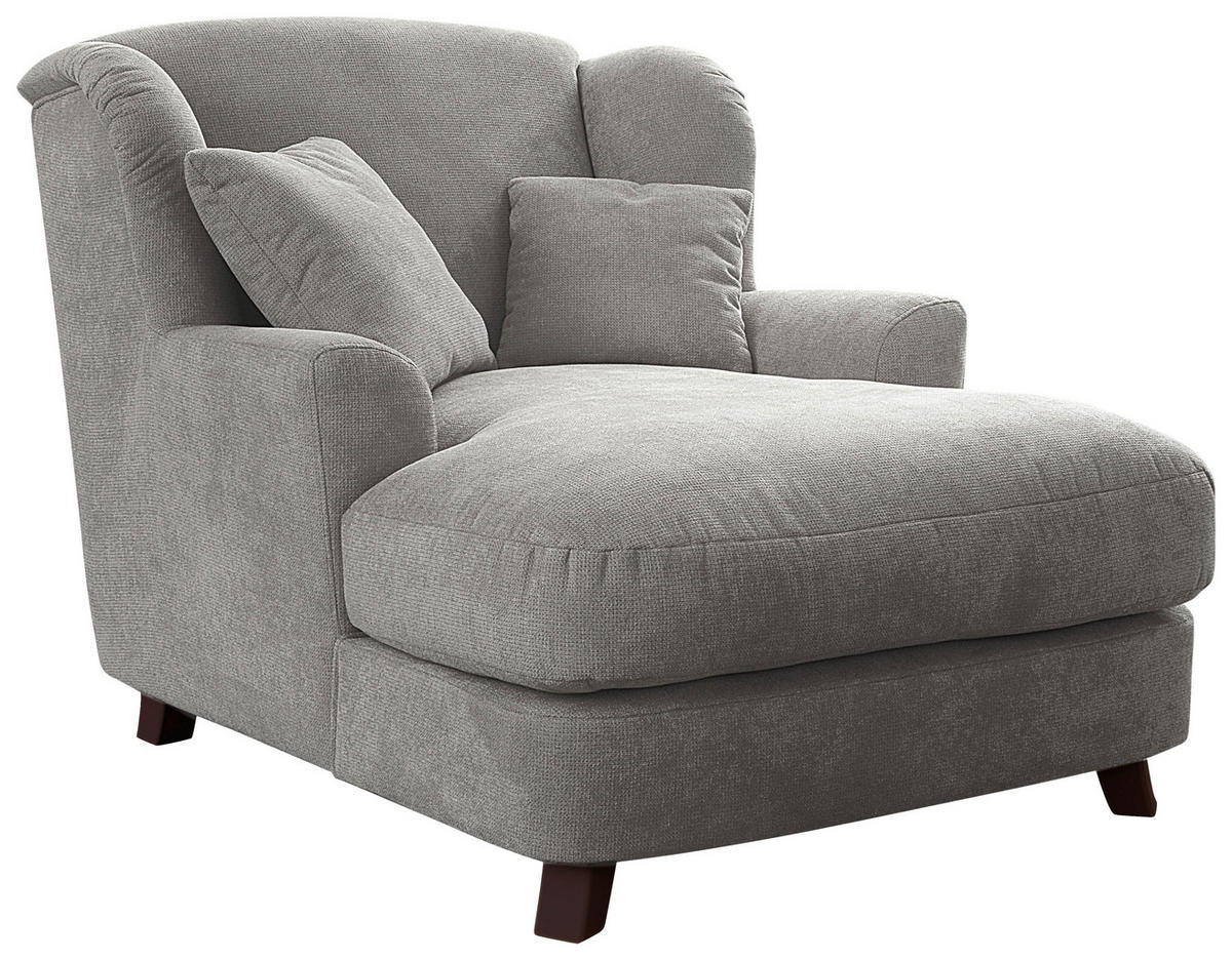 XXL-SESSEL Silberfarben  - Dunkelbraun/Silberfarben, Modern, Holzwerkstoff/Textil (109/104/145cm) - Sit & More