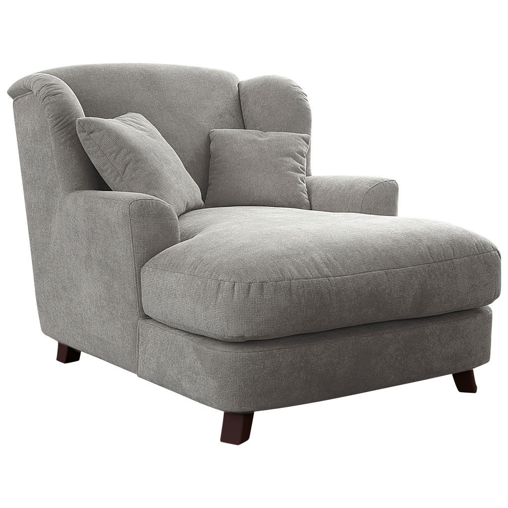 Sit & More XXL KRESLO, textil, kompozitné drevo, strieborná