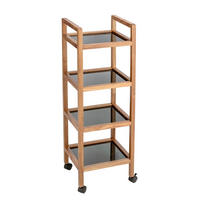 BADEZIMMERREGAL 35/101,5/31 cm  - Schwarz/Grau, Basics, Glas/Holz (35/101,5/31cm) - Wenko