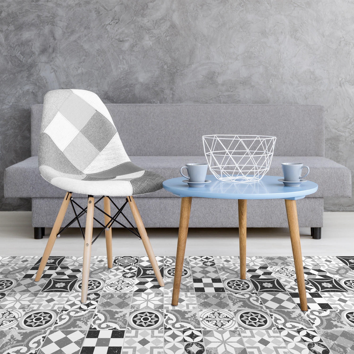 OUTDOORTEPPICH 140/200 cm Blau, Weiß  - Blau/Weiß, Trend, Kunststoff (140/200cm)