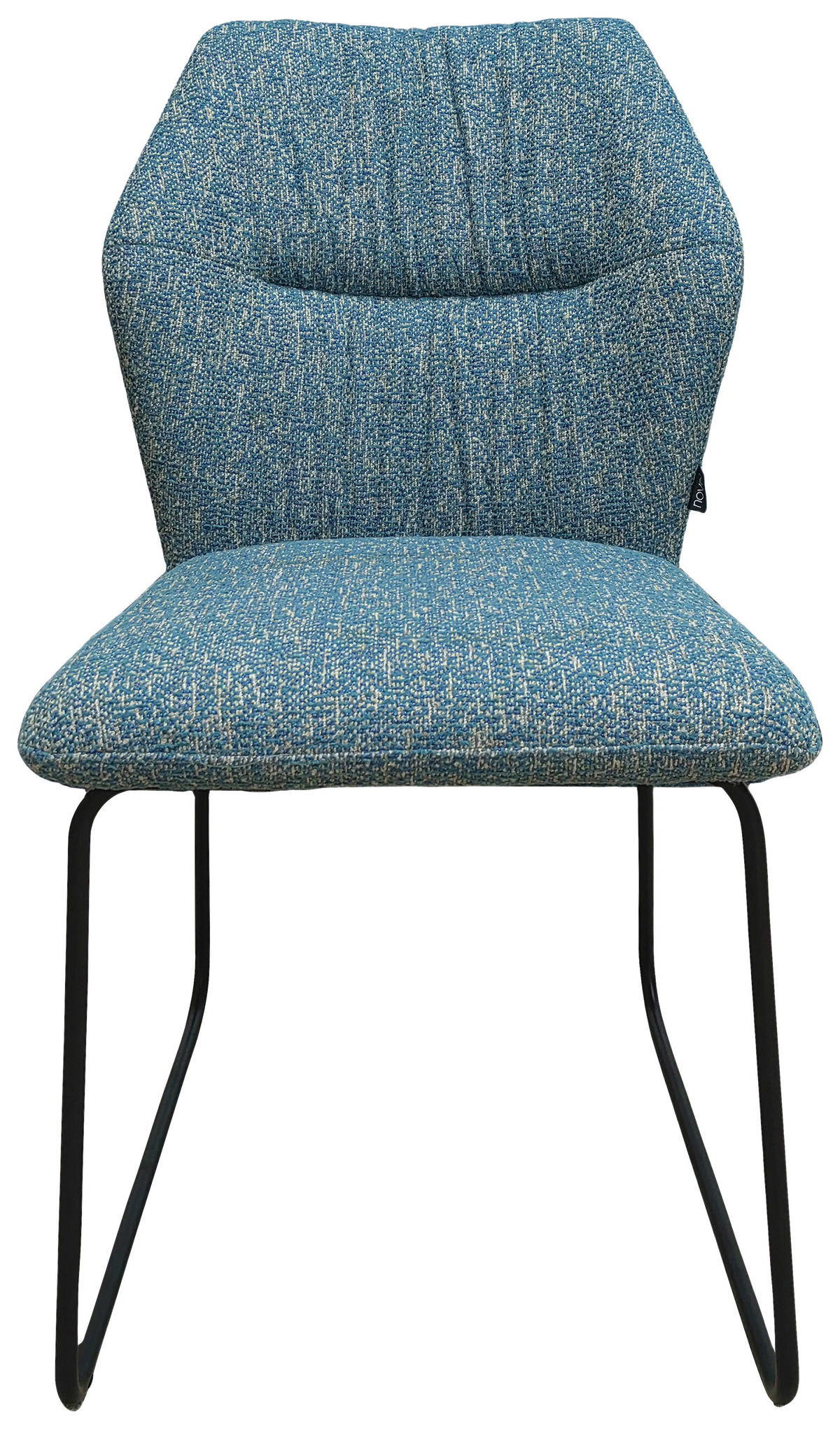 STUHL - Türkis/Schwarz, Design, Textil/Metall (49/89,5/65cm) - Novel