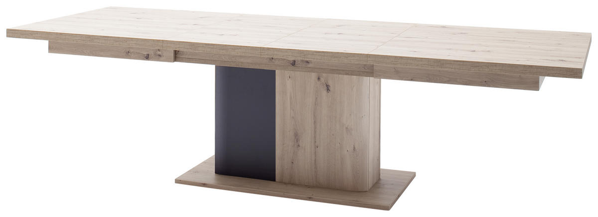 ESSTISCH in Holzwerkstoff 180-280/100/77 cm  - Eichefarben/Anthrazit, Design, Holzwerkstoff (180-280/100/77cm) - Livetastic