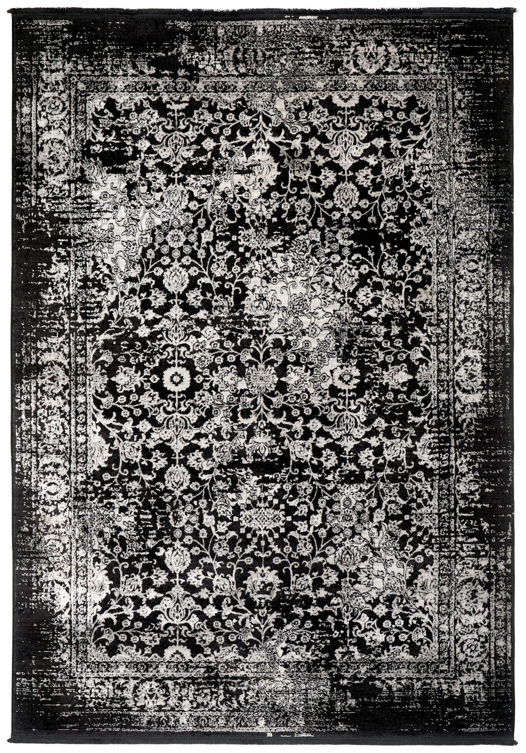 VINTAGE KOBEREC, 133/190 cm barvy stříbra - barvy stříbra, Trend, plast/přírodní materiály (133/190cm) - Novel
