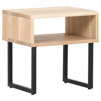 NACHTSCHRANK 50/50/40 cm Eiche massiv  - Eichefarben/Schwarz, Natur, Holz/Metall (50/50/40cm) - Landscape