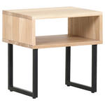 NACHTSCHRANK 50/50/40 cm Eiche massiv  - Eichefarben/Schwarz, Natur, Holz/Metall (50/50/40cm) - Landscape