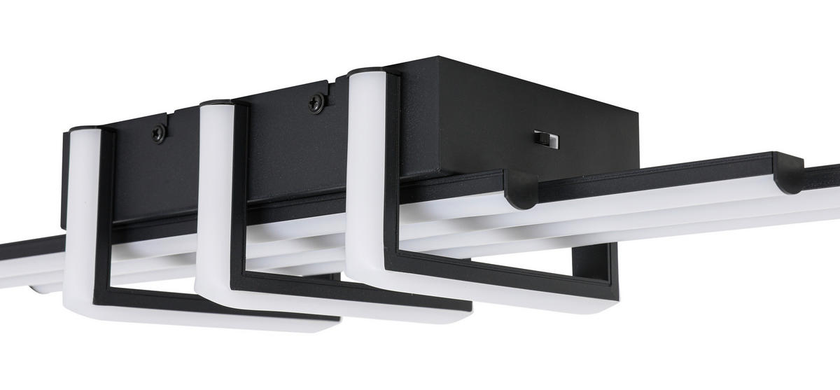 DECKENLEUCHTE 78/14/8 cm  - Schwarz, Trend, Kunststoff/Metall (78/14/8cm) - Collett's Monde