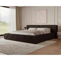 POLSTERBETT 160/200 cm,  in Braun, Lattenrost, Bettkasten,  - Schwarz/Braun, MODERN, Holz/Kunststoff (160/200cm) - MID.YOU