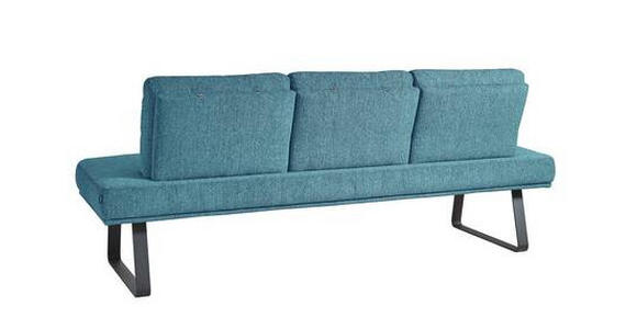 SITZBANK 224/92/78 cm  in Hellblau  - Schwarz/Hellblau, Design, Textil/Metall (224/92/78cm) - Dieter Knoll