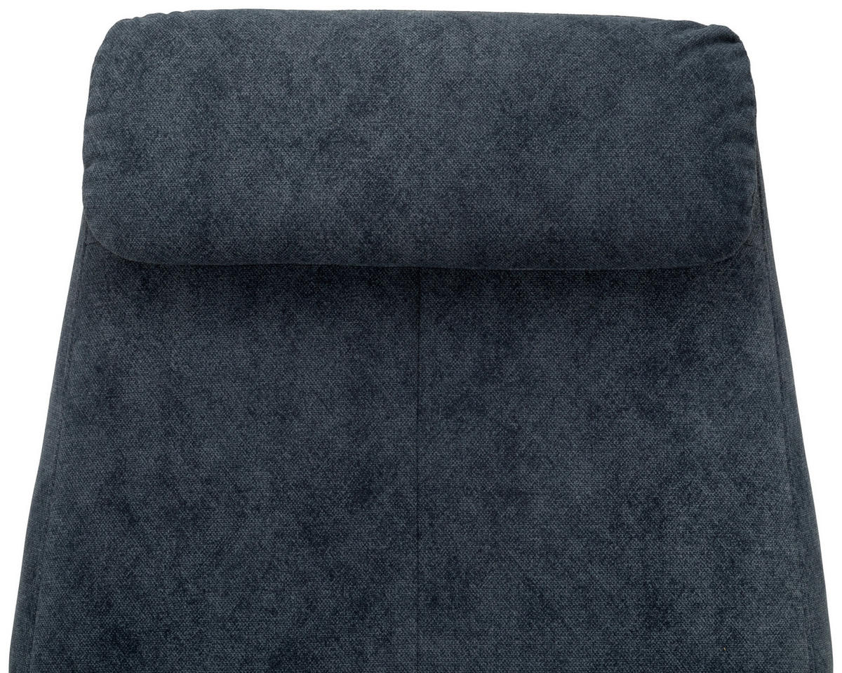 RELAXSESSEL Flachgewebe    - Blau/Schwarz, Design, Textil/Metall (77/105/90cm) - MID.YOU