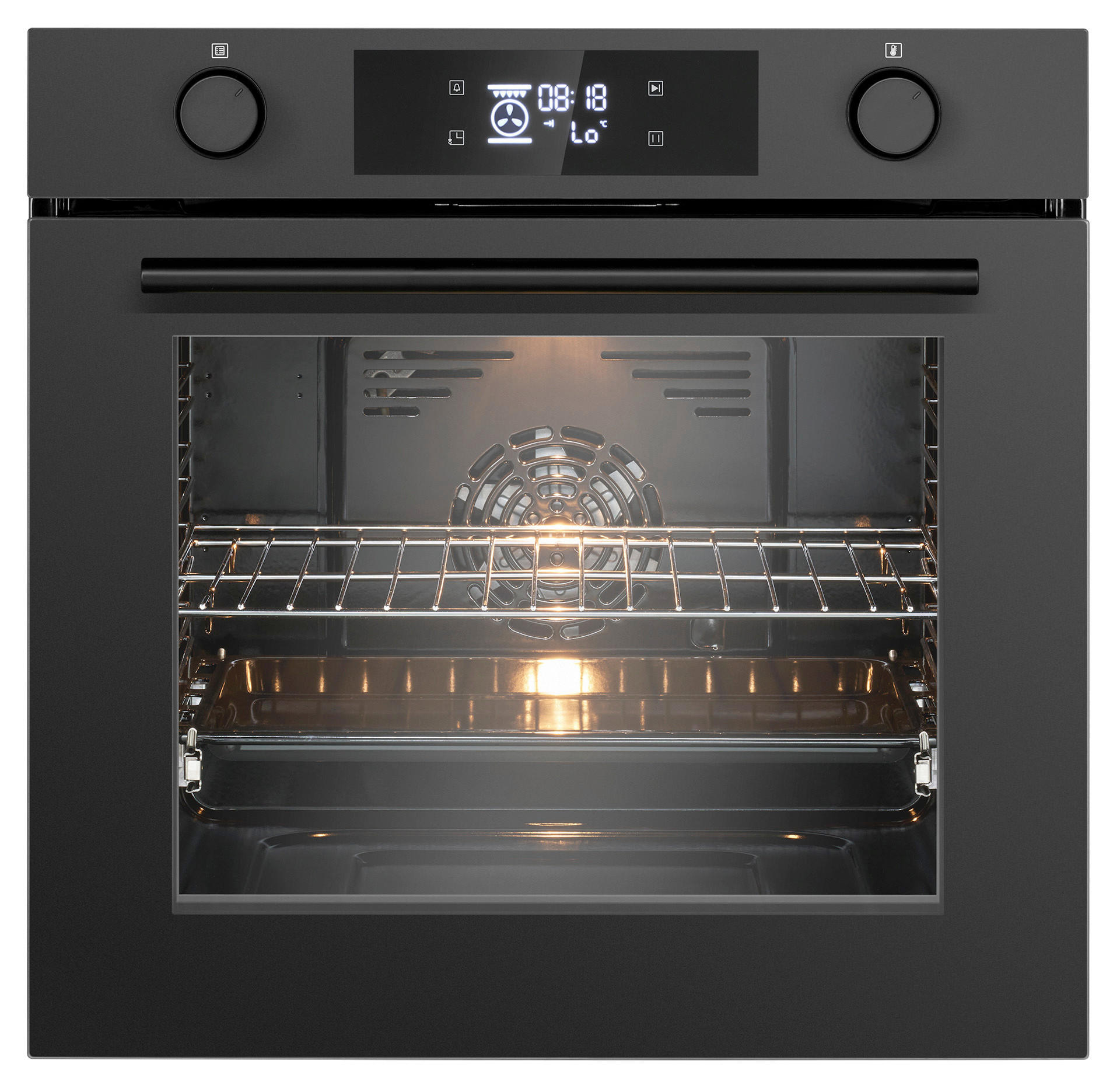 EINBAUBACKOFEN EBO 7913  - Schwarz, Trend, Metall (59,5/59,5/57,5cm) - Bomann