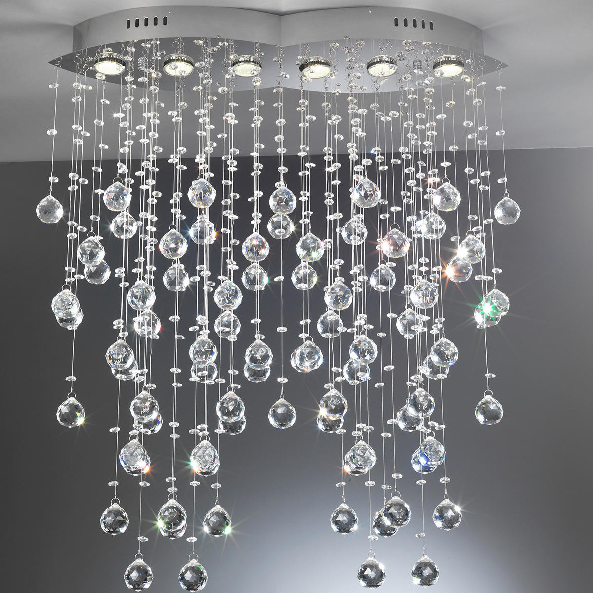 DECKENLEUCHTE  75/20/90 cm    - Chromfarben, Design, Glas/Metall (75/20/90cm)