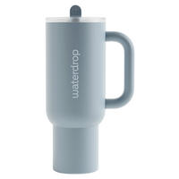 THERMOBECHER 1,1 L  - Hellblau, Basics, Kunststoff/Metall (1,1l) - waterdrop