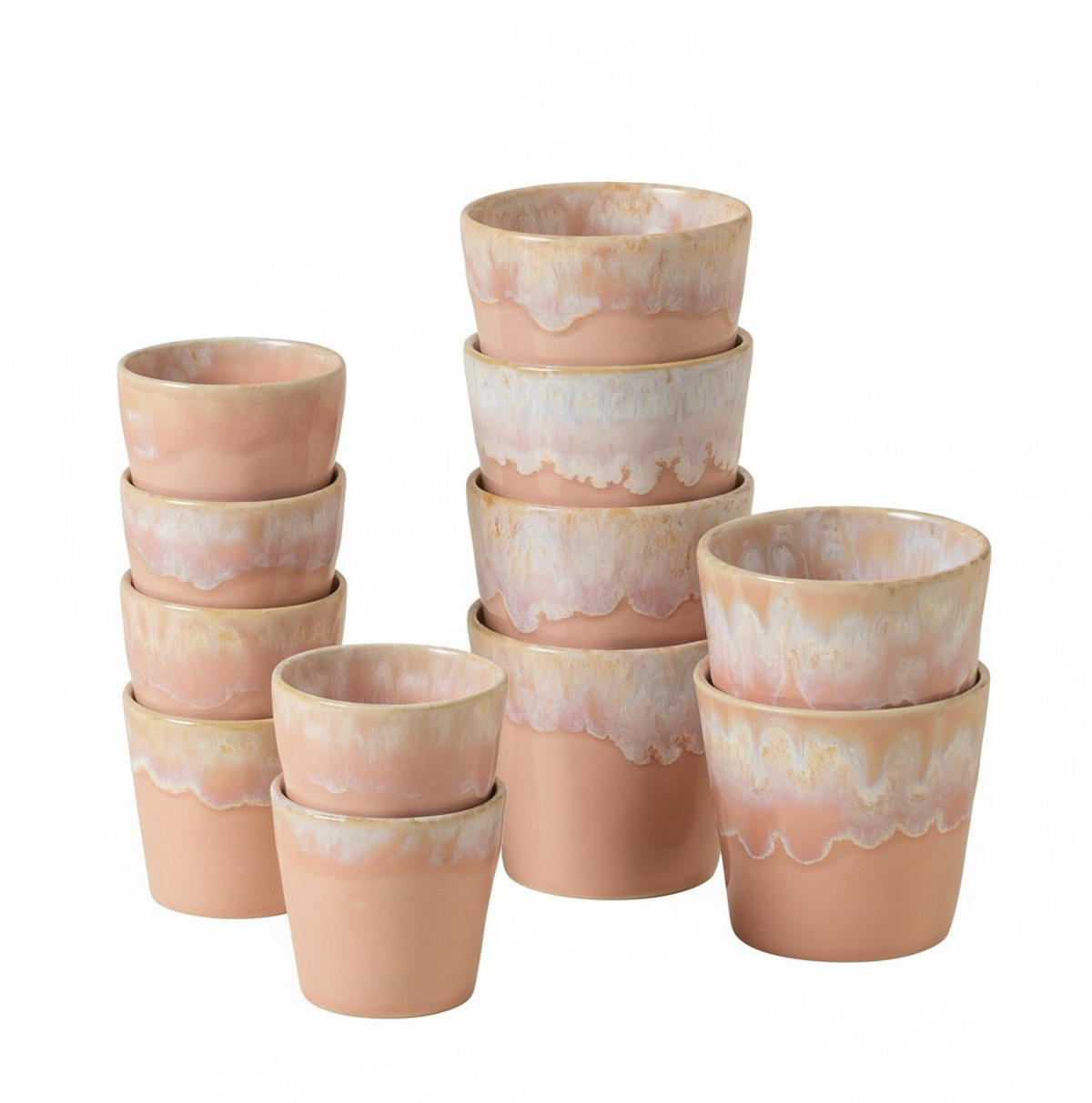 ESPRESSO & KAFFEETASSENSET GRESPRESSO 12-teilig  - Altrosa, Basics, Keramik - Costa Nova