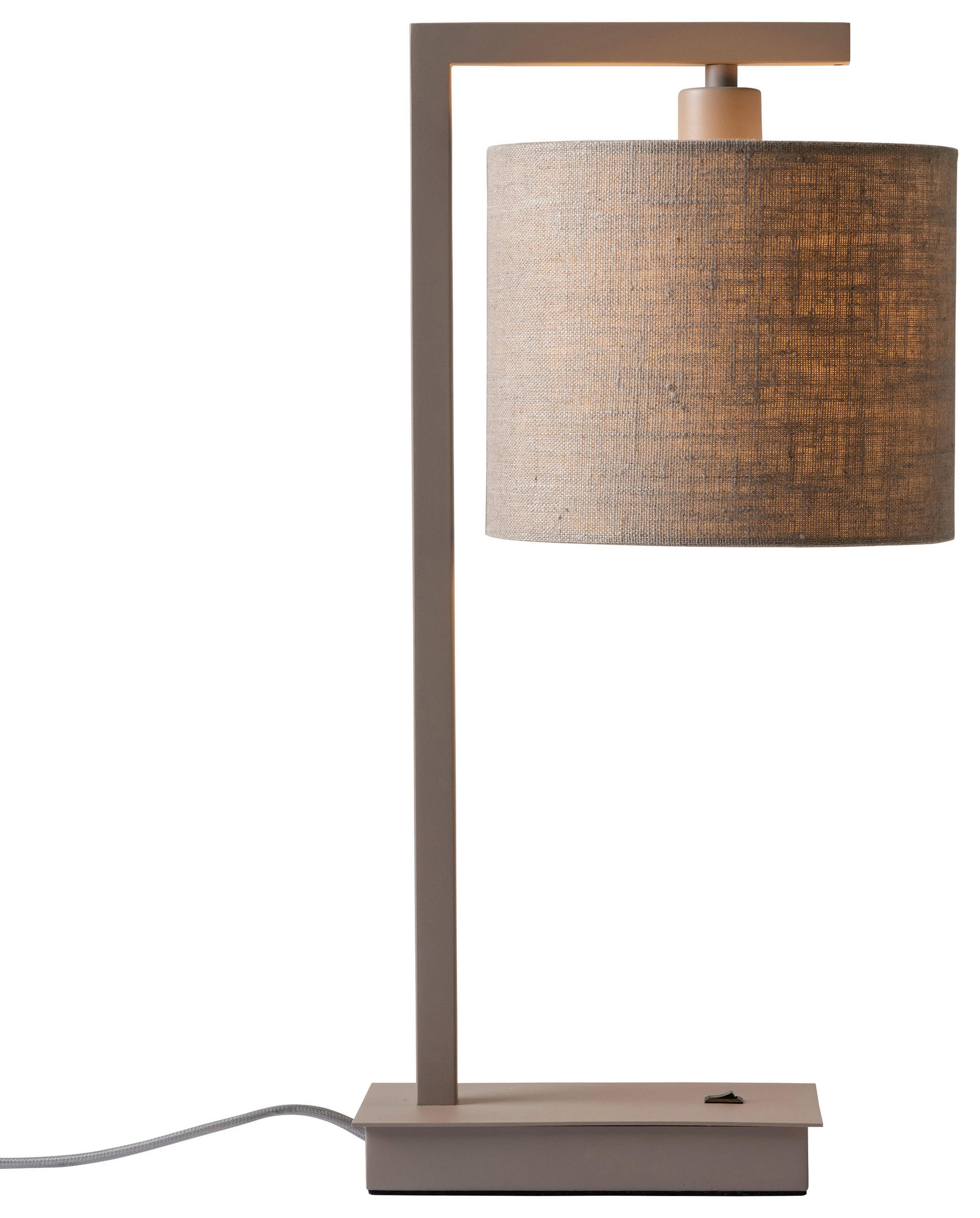 TISCHLEUCHTE - Sandfarben/Beigebraun, Design, Textil/Metall (18/10/44cm) - It's about Romi