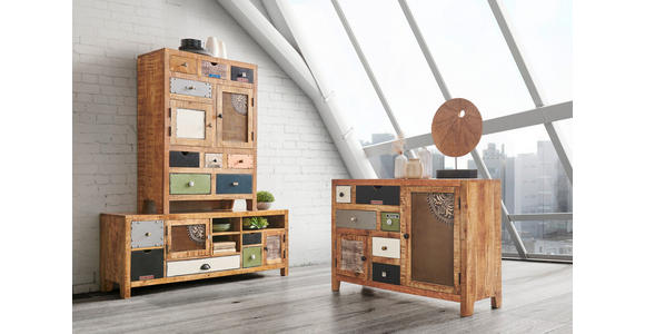 HIGHBOARD  in 80/115/40 cm  - Multicolor, LIFESTYLE, Holz/Metall (80/115/40cm) - Landscape