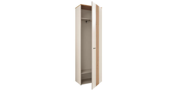 GARDEROBENSCHRANK in 60/197/38 cm - Kaschmir/Eichefarben, Basics, Holzwerkstoff/Kunststoff (60/197/38cm) - Xora