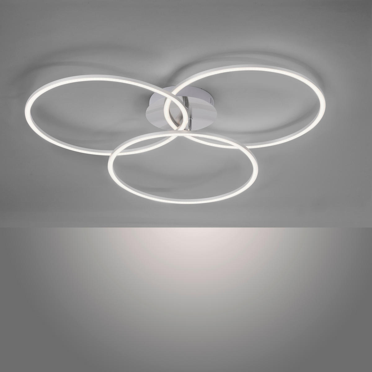 LED-DECKENLEUCHTE Ivanka 79/76/9 cm   - Chromfarben, Design, Kunststoff/Metall (79/76/9cm)