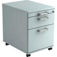 ROLLCONTAINER 42,8/59/58 cm  - Chromfarben/Grau, KONVENTIONELL, Holzwerkstoff/Kunststoff (42,8/59/58cm) - Venda