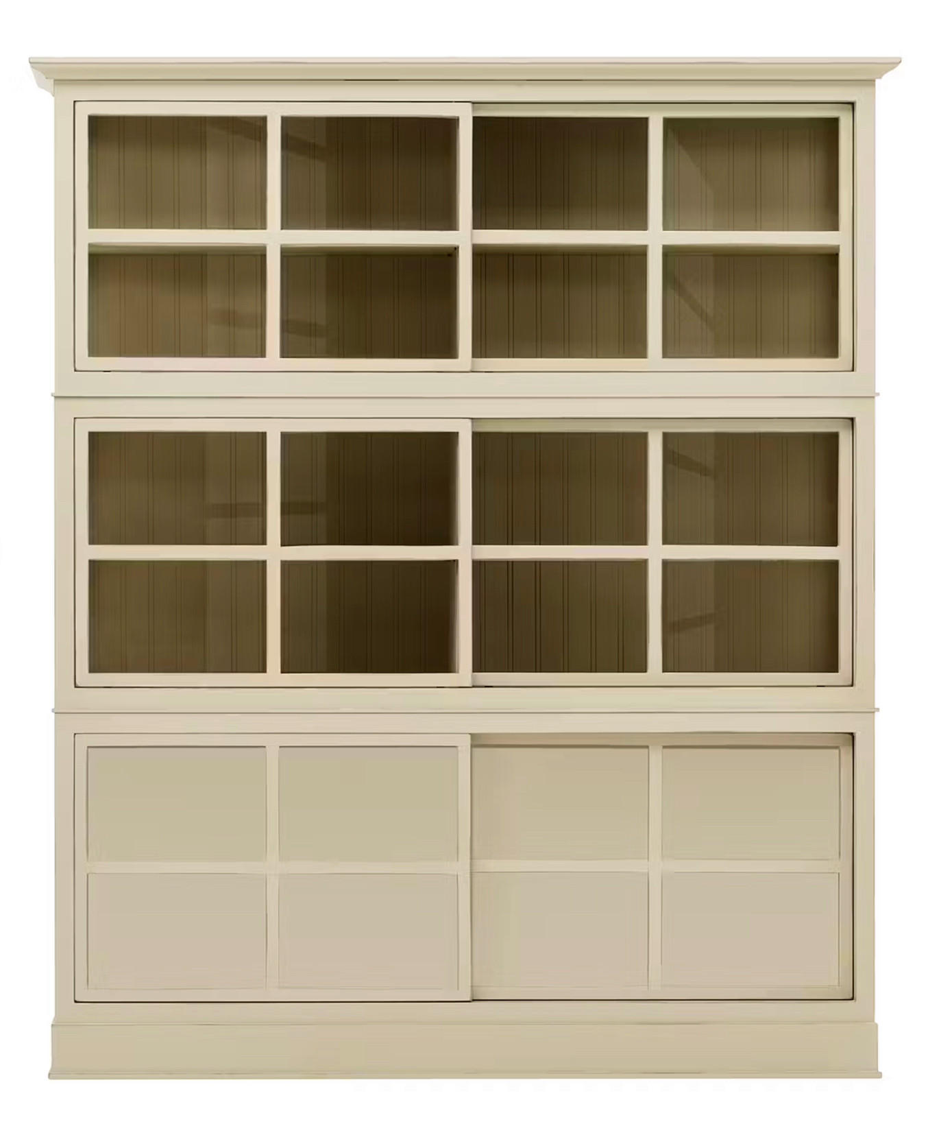 HIGHBOARD UrbanClass  in 190,5/219,5/49 cm  - Elfenbein, LIFESTYLE, Glas/Holz (190,5/219,5/49cm) - Livetastic