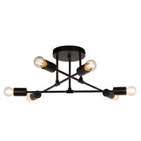DECKENLEUCHTE Peoria 50/20 cm   - Schwarz, Basics, Metall (50/20cm) - Marama