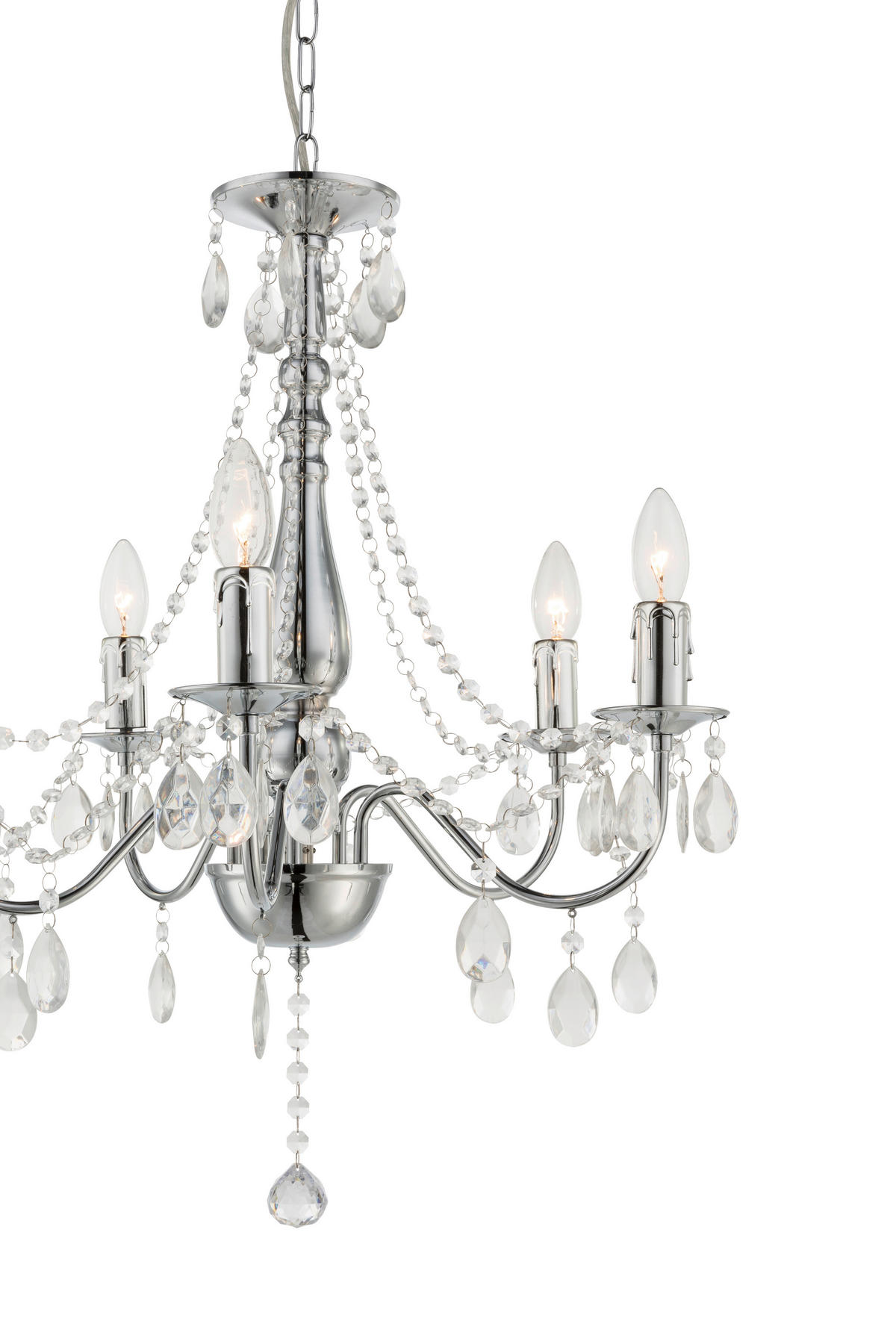 LUSTER  51/143 cm      - boja hroma/providno, Osnovno, metal/plastika (51/143cm)