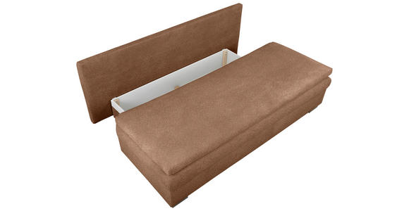 SCHLAFSOFA  in Struktur Rostfarben  - Rostfarben/Schwarz, KONVENTIONELL, Kunststoff/Textil (195/93/83cm) - Carryhome