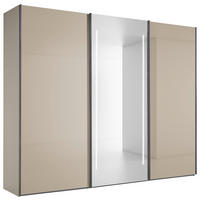SCHWEBETÜRENSCHRANK 300/236/68 cm 3 Tür(en)-türig Grau  - Schieferfarben/Grau, Design, Glas/Holzwerkstoff (300/236/68cm) - Dieter Knoll