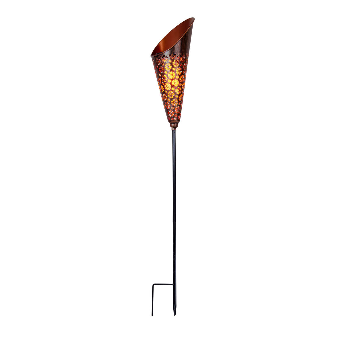 SOLARLEUCHTE  - Schwarz/Kupferfarben, Basics, Kunststoff/Metall (15/12,5/96cm) - Näve