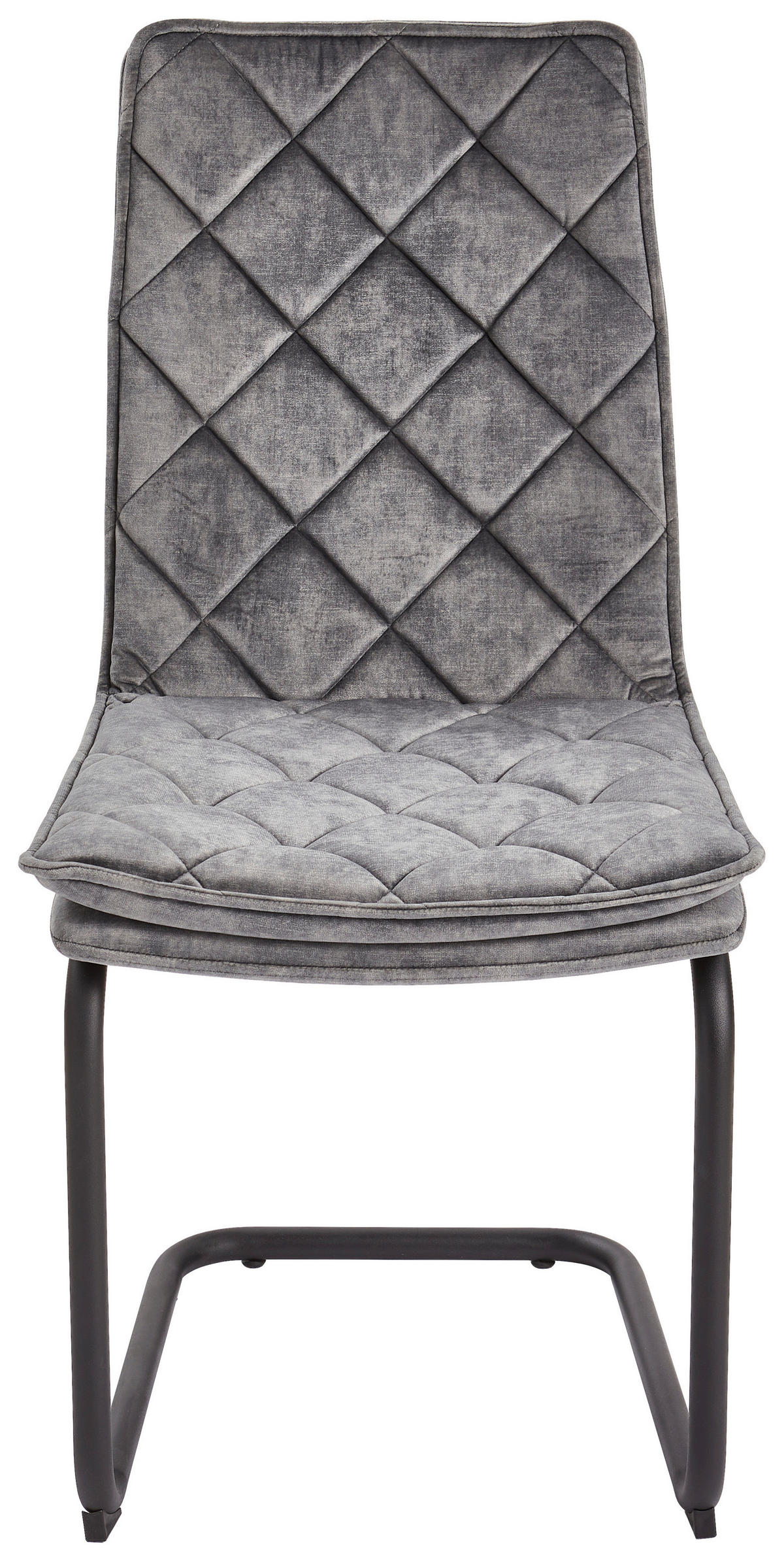 SCHWINGSTUHL  in Eisen Samt  - Schwarz/Grau, MODERN, Holz/Textil (47/94/63cm) - Livetastic