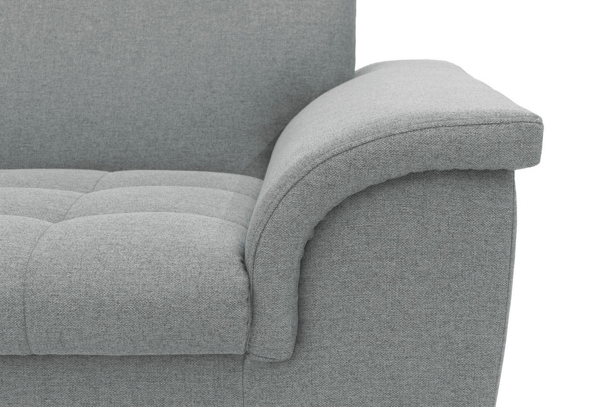 2-SITZER-SOFA in Webstoff Grau  - Chromfarben/Grau, KONVENTIONELL, Textil/Metall (210/81/105cm) - MID.YOU