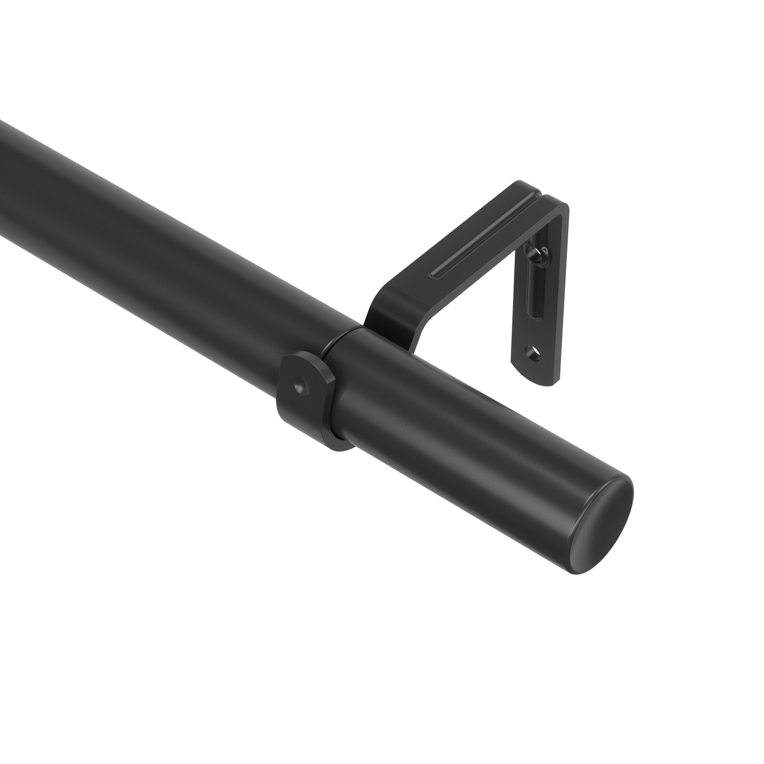 VORHANGSTANGE 340 cm  - Schwarz, KONVENTIONELL, Kunststoff/Metall (340cm) - Umbra