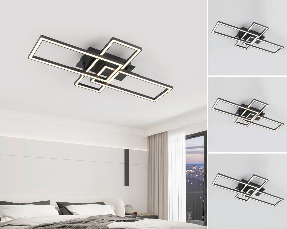 LED SVJETILJKA STROPNA  - bijela/crna, Trend, metal/plastika (62/34/8,7cm) - Novel